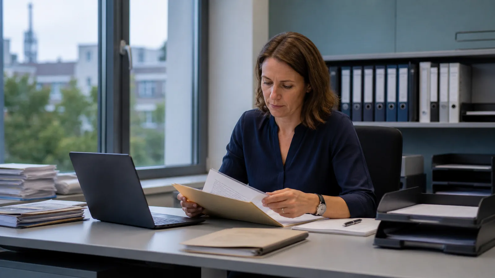 Arbeitsplatz im &ouml;ffentlichen Dienst, sachliche Szene